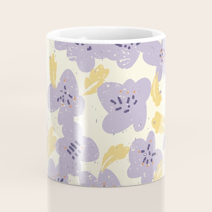 Big flowers Lanvender Coffee Mug Gallery Image 4