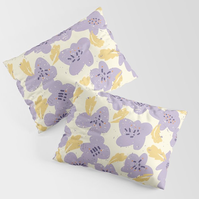 Big flowers Lanvender Pillow Sham Gallery Image 3