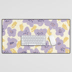 Big flowers Lanvender Desk Mat Gallery Image 1