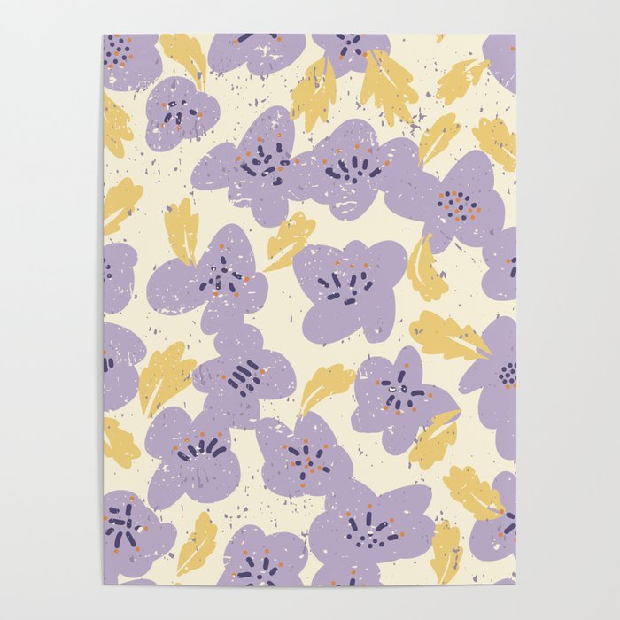 Big flowers Lanvender Poster Gallery Image 1