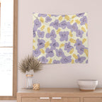 Big flowers Lanvender Wall Tapestry Gallery Image 2