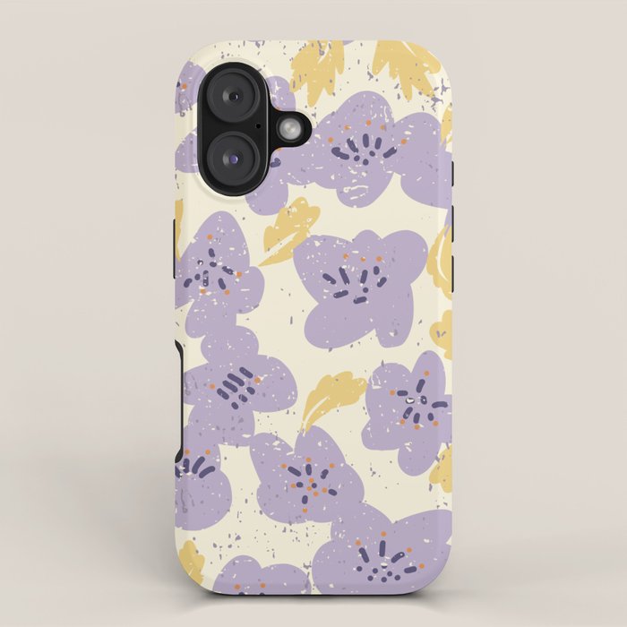 Big flowers Lanvender iPhone Case Gallery Image 1
