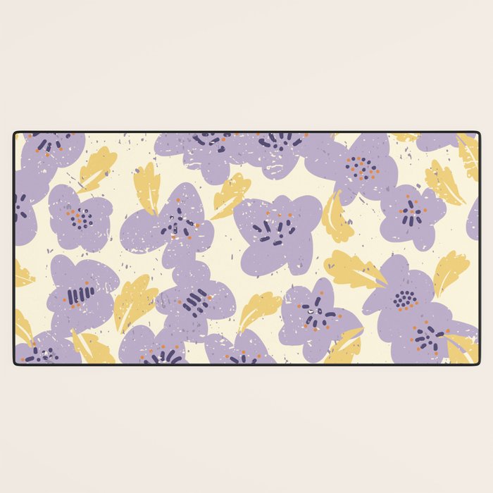 Big flowers Lanvender Desk Mat Gallery Image 3