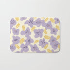 Big flowers Lanvender Bath Mat Gallery Image 1