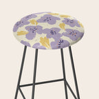 Big flowers Lanvender Stool Gallery Image 2