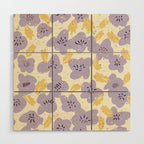 Big flowers Lanvender Wood Wall Art Gallery Image 1