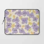 Big flowers Lanvender Laptop Sleeve Gallery Image 1
