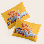 Zero F*cks Given - Yellow & Blue Palette Pillow Sham Gallery Image 3