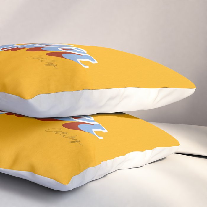 Zero F*cks Given - Yellow & Blue Palette Pillow Sham Gallery Image 3
