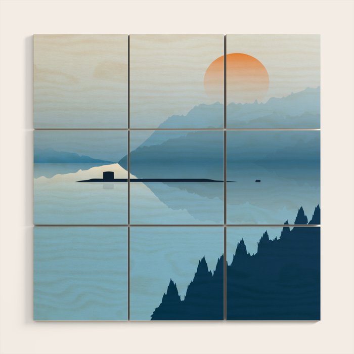 Misty Submarine Wood Wall Art Gallery Image 1