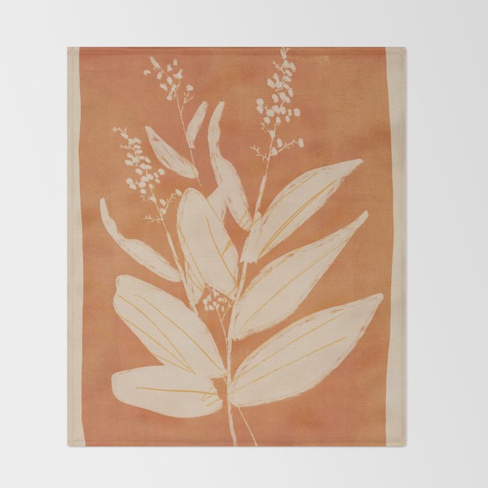 minimal plant 24 Throw Blanket Gallery Image 2