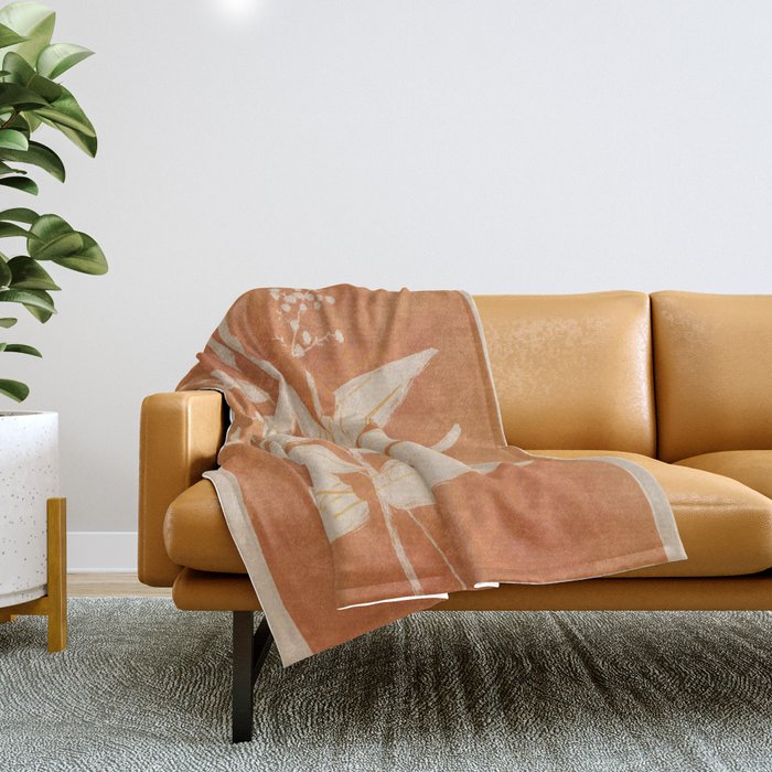 minimal plant 24 Throw Blanket Gallery Image 1