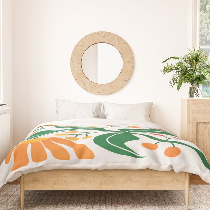 Cinnabar & Supernova: Les Fleurs | Flower Market 03 Duvet Cover Gallery Image 3