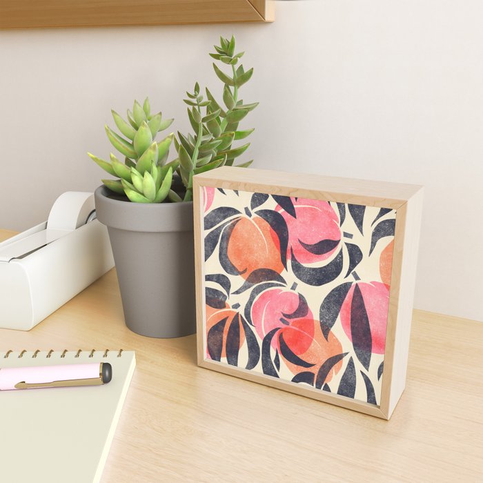 Peaches - pink & midnight  Mini Art Print Gallery Image 2