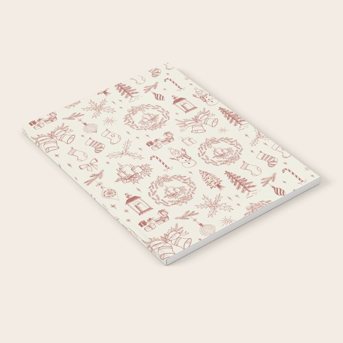 Christmas Toile // Vintage Red Notebook Gallery Image 2