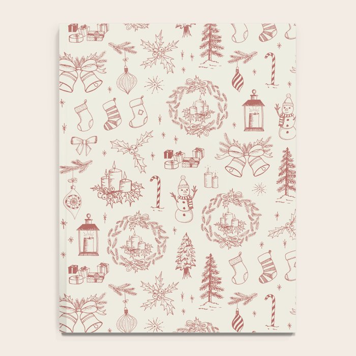 Christmas Toile // Vintage Red Notebook Gallery Image 4