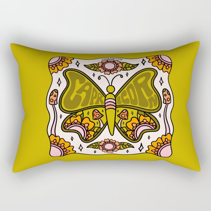 Capricorn Butterfly Rectangular Pillow Gallery Image 1