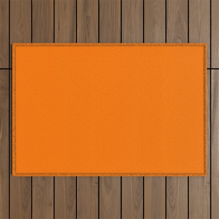 Bright Neon Orange Russet 2018 Fall Winter Color Trends Outdoor Rug Gallery Image 1