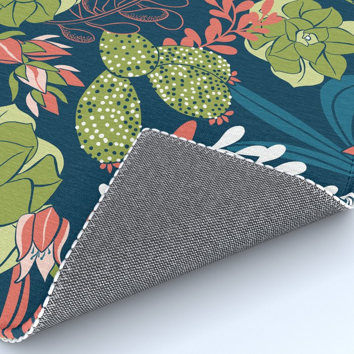 Succulent Garden Navy Rug Gallery Image 4