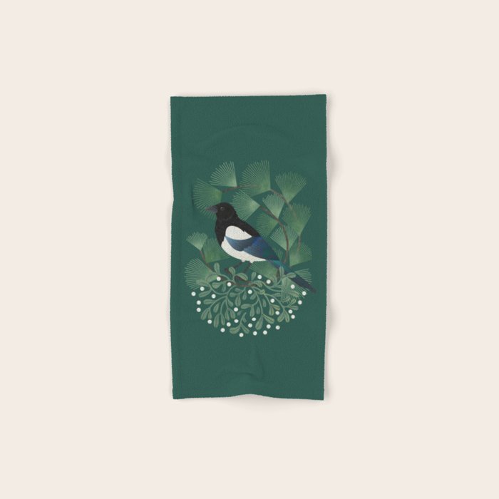 Magpie & Mistletoe Bath Towel Gallery Image 1