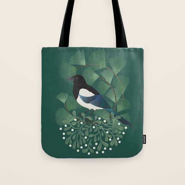 Magpie & Mistletoe Tote Bag Gallery Image 1