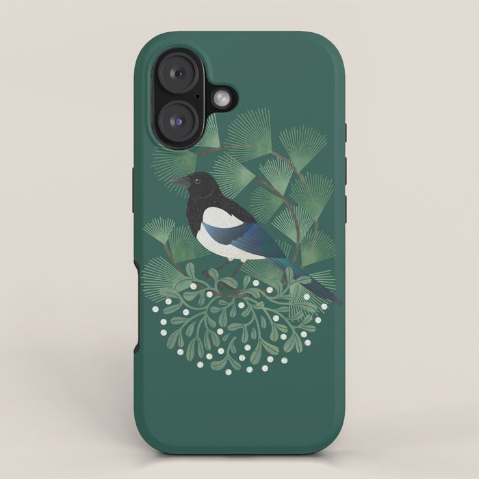Magpie & Mistletoe iPhone Case Gallery Image 1