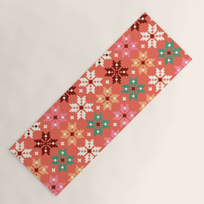 Winter Quilt Pattern no2 Yoga Mat Gallery Image 1