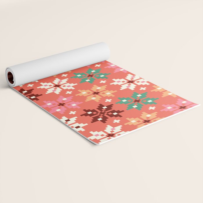 Winter Quilt Pattern no2 Yoga Mat Gallery Image 2