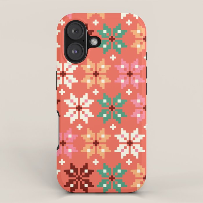 Winter Quilt Pattern no2 iPhone Case Gallery Image 1