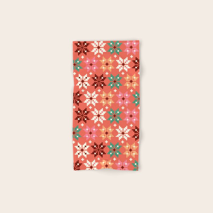 Winter Quilt Pattern no2 Bath Towel Gallery Image 1