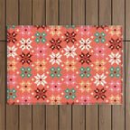 Winter Quilt Pattern no2 Outdoor Rug Gallery Image 1