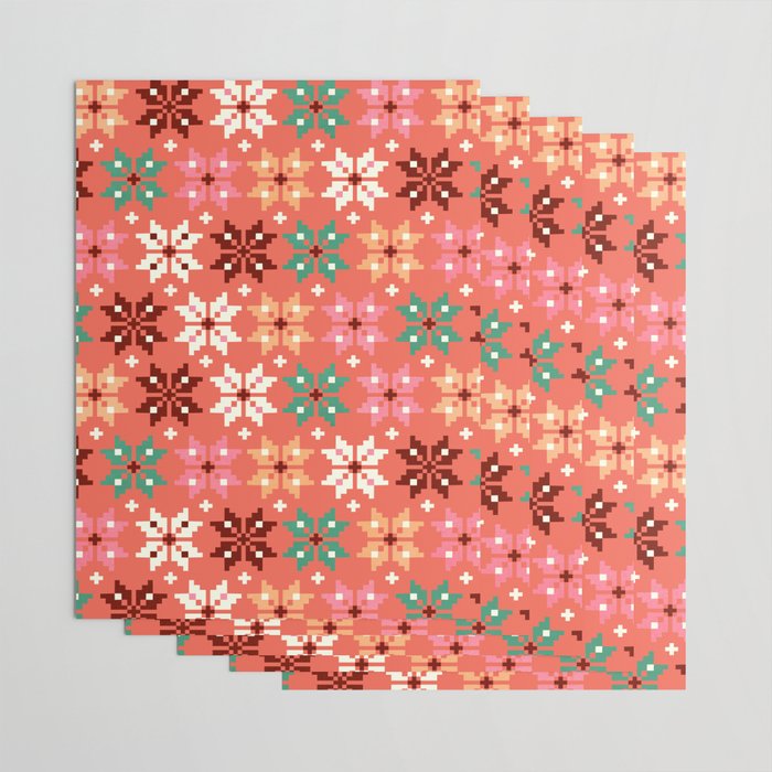 Winter Quilt Pattern no2 Wrapping Paper Gallery Image 3