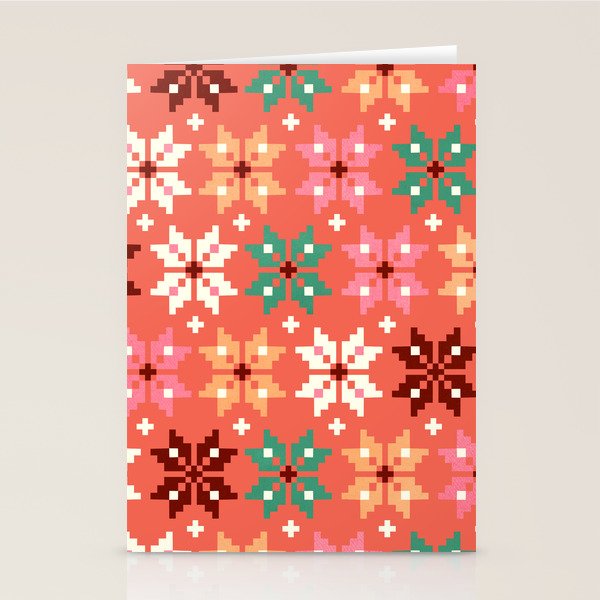 Winter Quilt Pattern no2 Stationery Card Gallery Image 1