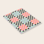 Colorful retro checkered patchwork pattern Notebook Gallery Image 3