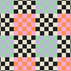 Colorful retro checkered patchwork pattern Coffee Mug Gallery Image 2