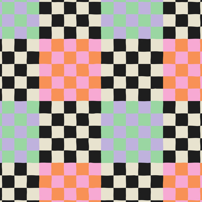 Colorful retro checkered patchwork pattern Coffee Mug Gallery Image 2