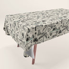 Baja - black and teal Tablecloth Gallery Image 1