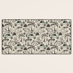 Baja - black and teal Desk Mat Gallery Image 3