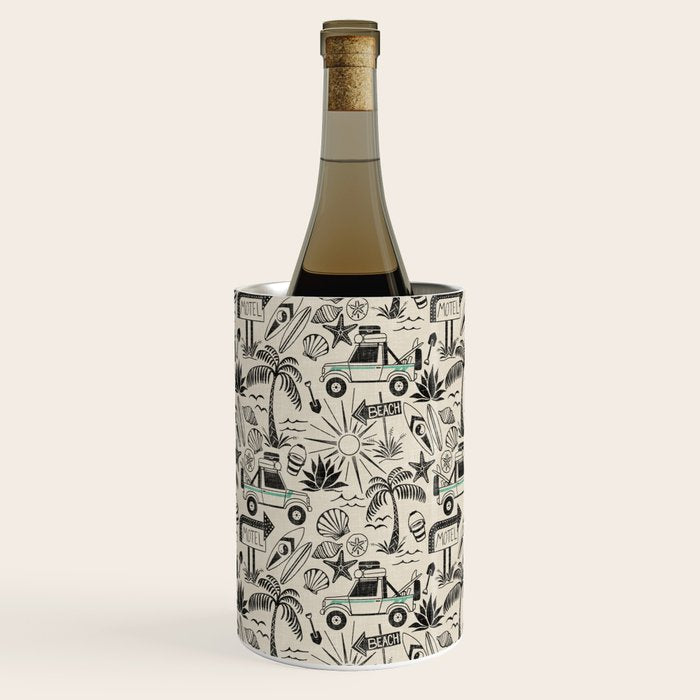 Baja - black and teal Wine Chiller Gallery Image 2