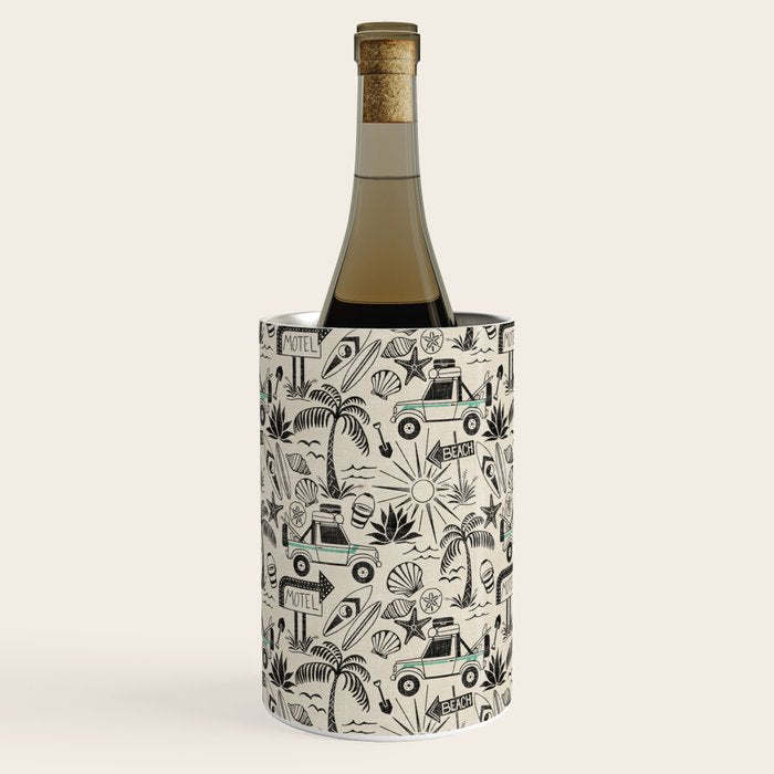 Baja - black and teal Wine Chiller Gallery Image 1