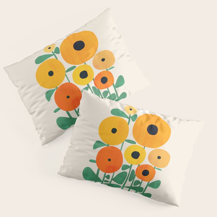 Sunflower and Bee Pillow Sham Gallery Image 3