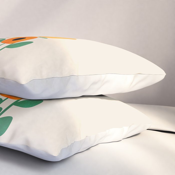 Sunflower and Bee Pillow Sham Gallery Image 3