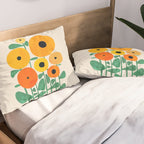 Sunflower and Bee Pillow Sham Gallery Image 2