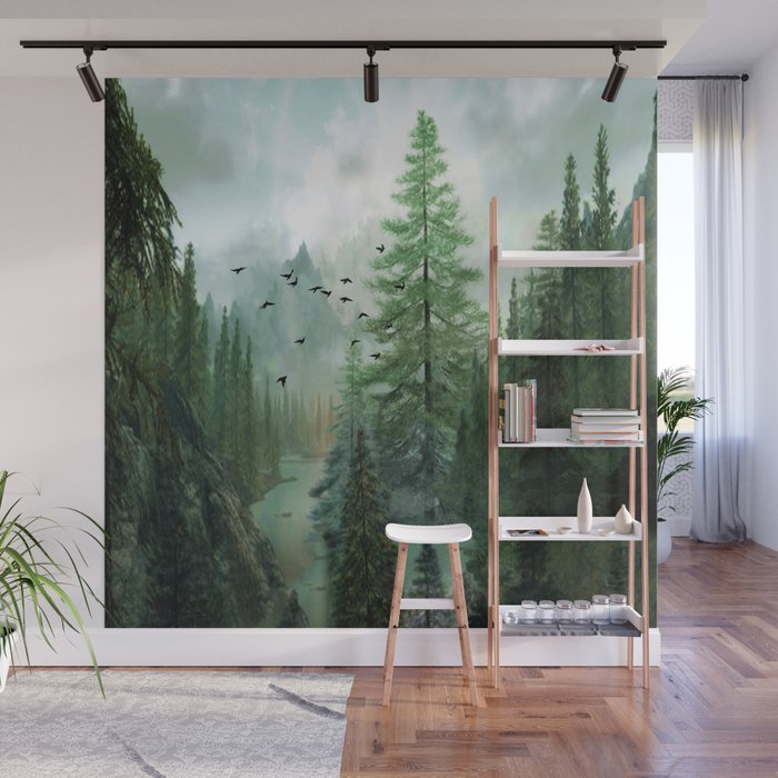 Mountain Morning 2 Wall Mural Gallery Image 1