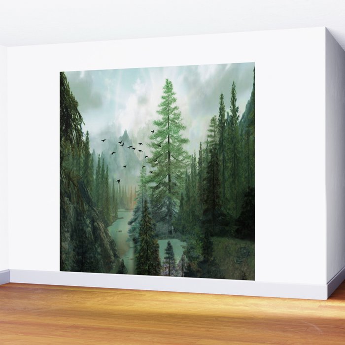 Mountain Morning 2 Wall Mural Gallery Image 2