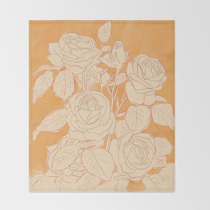 White Roses 2 Throw Blanket Gallery Image 2