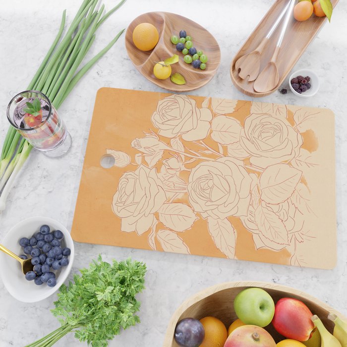 White Roses 2 Cutting Board Gallery Image 2