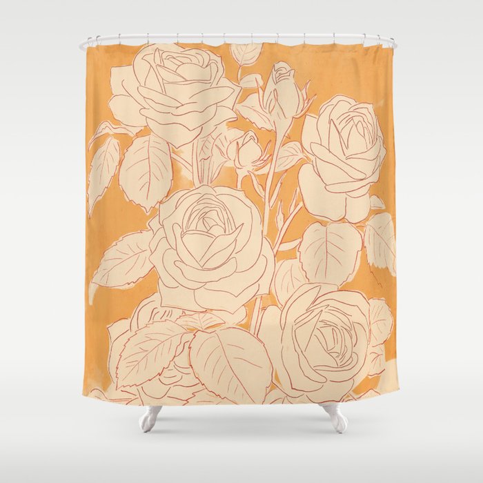 White Roses 2 Shower Curtain Gallery Image 1
