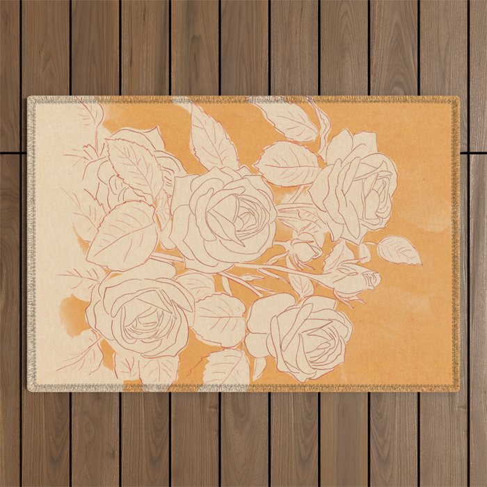 White Roses 2 Outdoor Rug Gallery Image 1