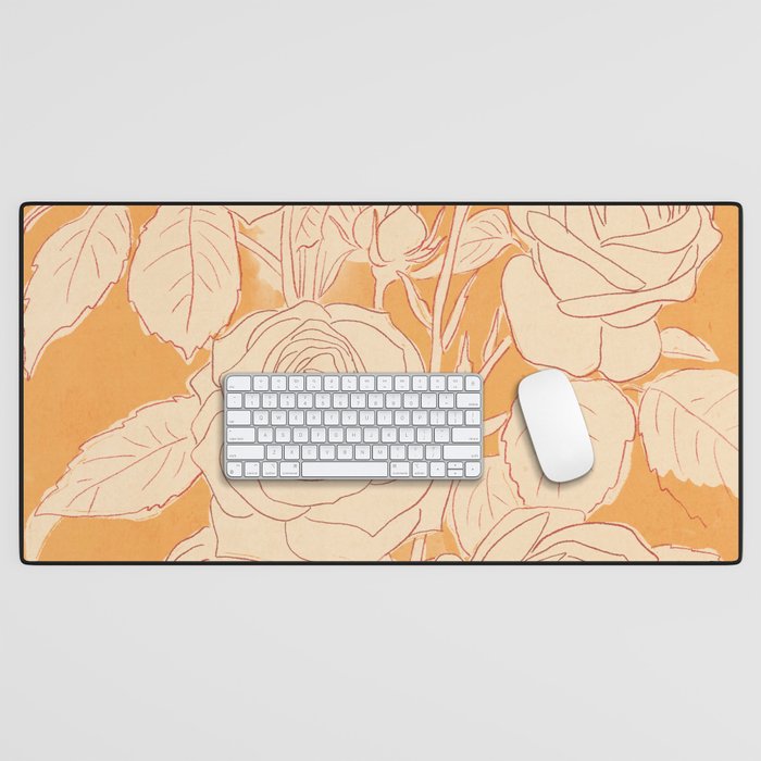 White Roses 2 Desk Mat Gallery Image 1